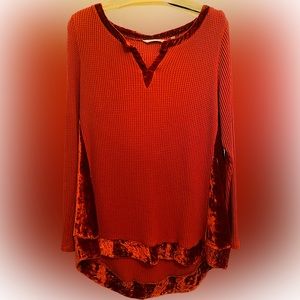 KNIT & VELVET TUNIC BY SOFT SURROUNDINGS Great Holiday Top
